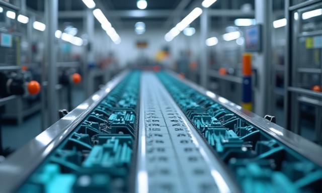 Manufacturing firm production line showing efficiency improvements